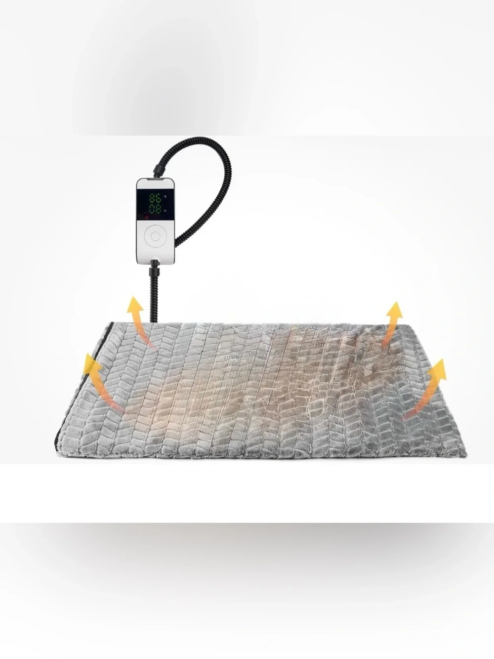 Heated Quilted Dog Mat - Gray
